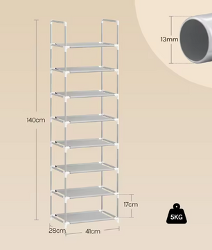 Smal Schoenenrek met 3–8 Lagen – Metaal en Non-woven, Ruimtebesparend