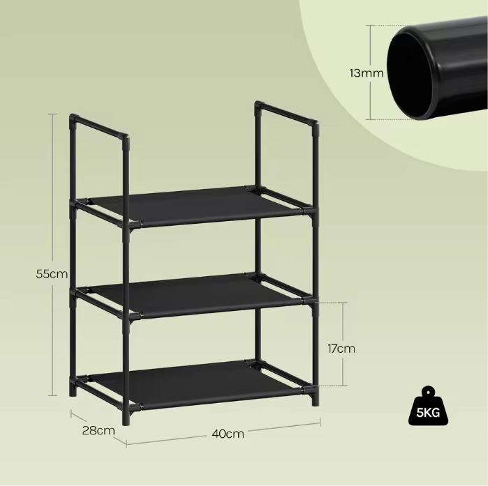 Smal Schoenenrek met 3–8 Lagen – Metaal en Non-woven, Ruimtebesparend