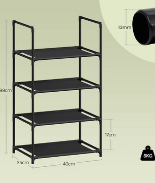 Smal Schoenenrek met 3–8 Lagen – Metaal en Non-woven, Ruimtebesparend