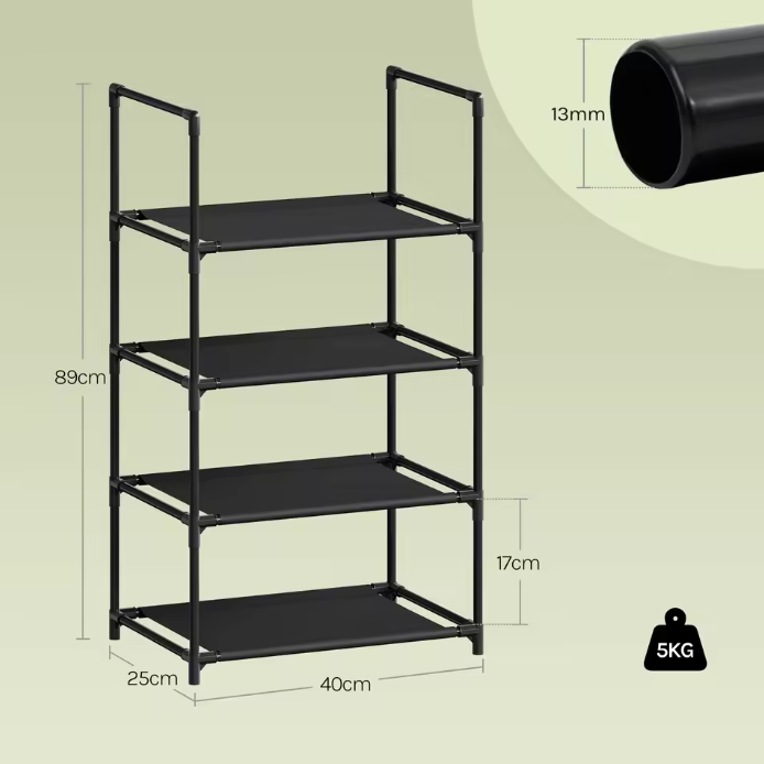 Smal Schoenenrek met 3–8 Lagen – Metaal en Non-woven, Ruimtebesparend