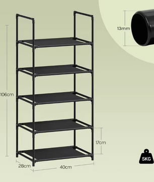 Smal Schoenenrek met 3–8 Lagen – Metaal en Non-woven, Ruimtebesparend