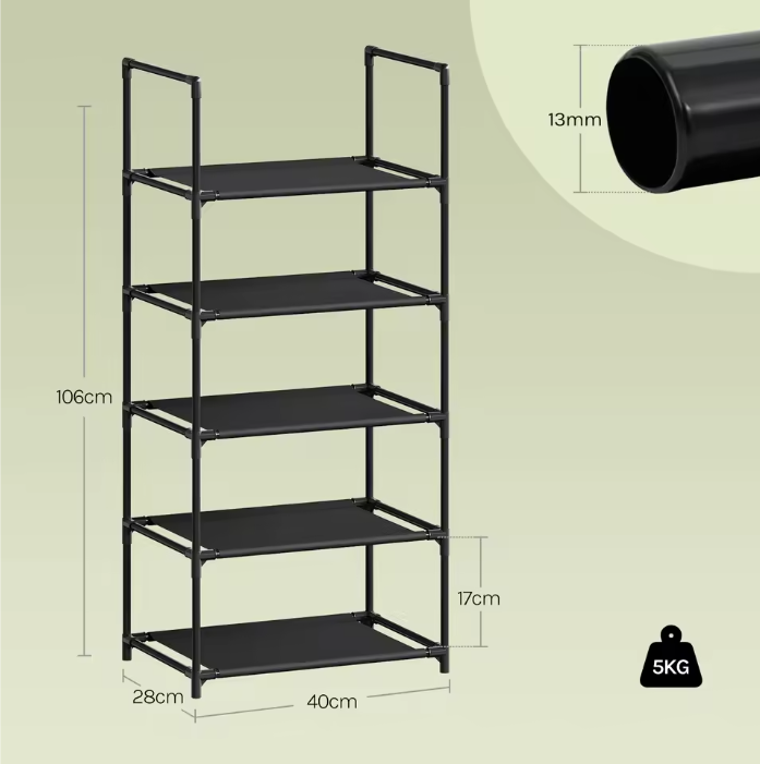 Smal Schoenenrek met 3–8 Lagen – Metaal en Non-woven, Ruimtebesparend
