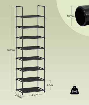 Smal Schoenenrek met 3–8 Lagen – Metaal en Non-woven, Ruimtebesparend