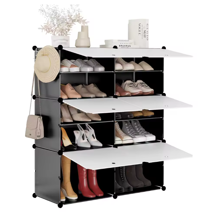 Modulaire Schoenenkast met 6 Compartimenten – Kunststof Opbergkast