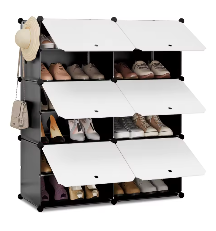 Modulaire Schoenenkast met 6 Compartimenten – Kunststof Opbergkast