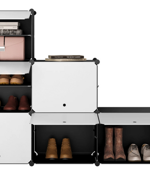 Modulaire Schoenenkast met 6 Compartimenten – Kunststof Opbergkast