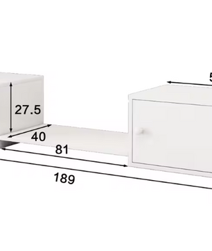 Lange Witte Schoenenkast met Zitbank – 189×40×34,5 cm, Veelzijdig Halmeubel