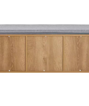 Schoenenbank met Opbergruimte – Houten Bankje met Laden en Deuren