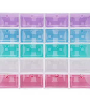 20-delige Transparante Schoenendoos Set – Stapelbare Opbergdozen