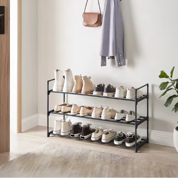 Metalen Schoenenrek 3 Lagen – Voor 12–15 Paar Schoenen