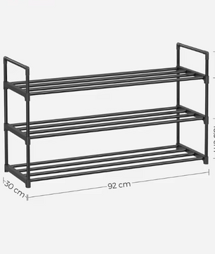 Metalen Schoenenrek 3 Lagen – Voor 12–15 Paar Schoenen