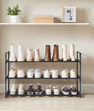 Metalen Schoenenrek 3 Lagen – Voor 12–15 Paar Schoenen
