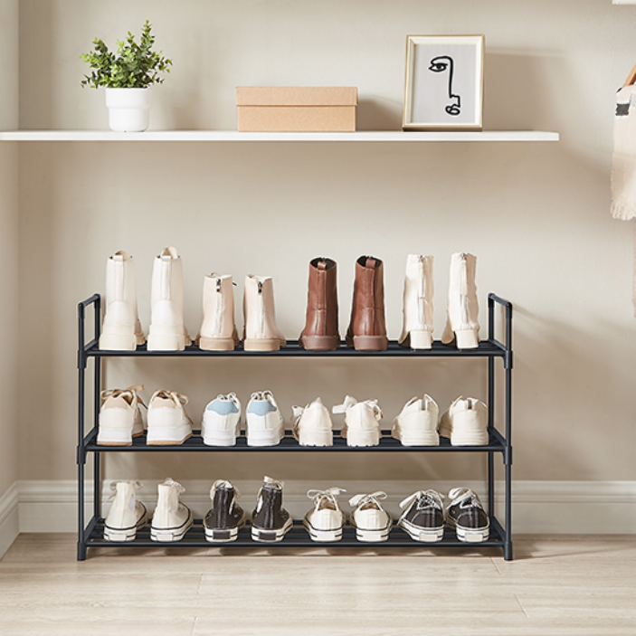 Metalen Schoenenrek 3 Lagen – Voor 12–15 Paar Schoenen