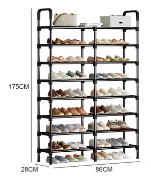 Schoenenrek 8 Lagen – Hoog Opbergrek 86×28×140 cm