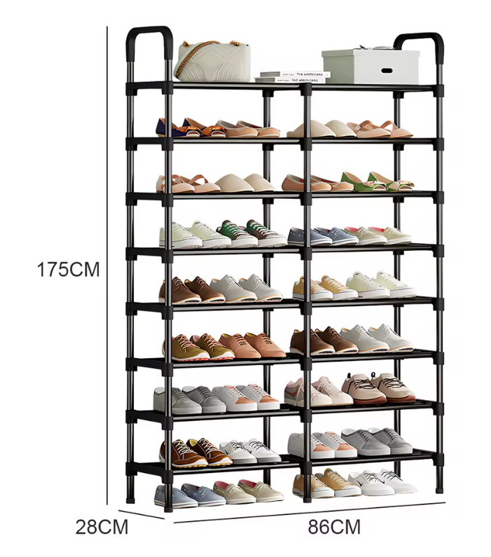 Schoenenrek 8 Lagen – Hoog Opbergrek 86×28×140 cm