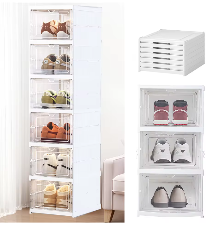 Opvouwbare Schoenenkast – 3/6 Lagen Transparante Schoenendozen