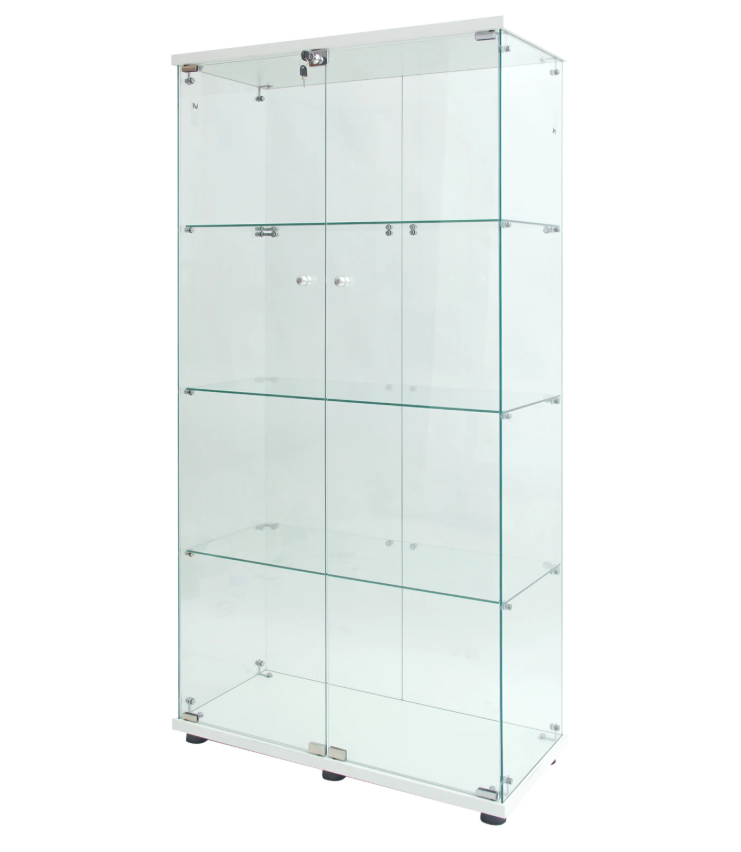 Glazen Vitrinekast met LED en Slot – 4-Laags Collectiekast