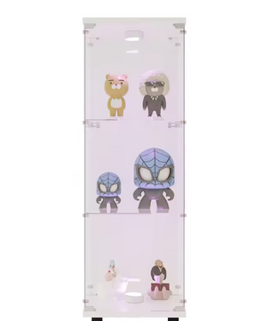 Moderne Glazen Vitrinekast met LED – 3 Lagen, 125×42×36 cm