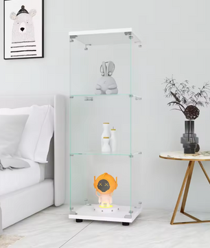 Glazen Vitrinekast met 1 Deur en 3 Legplanken – Modern en Transparant Ontwerp