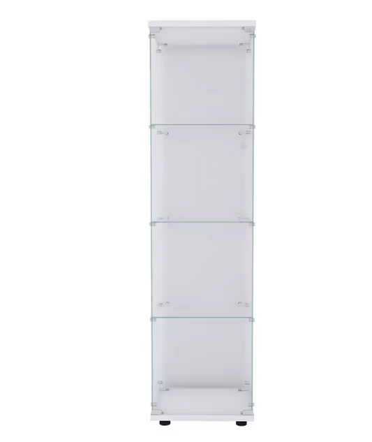 Glazen Vitrinekast met Deur – 4 Legplanken en Modern Ontwerp (164 cm)
