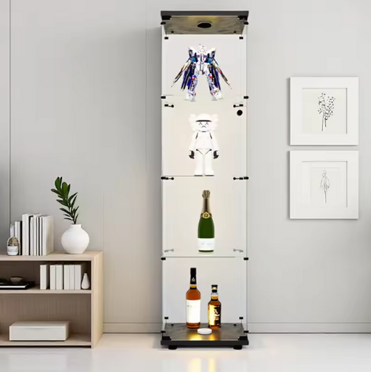 Glazen Vitrinekast met LED – 4-Laags Displaykast