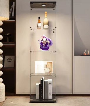 Glazen Vitrinekast met LED – 4-Laags Displaykast