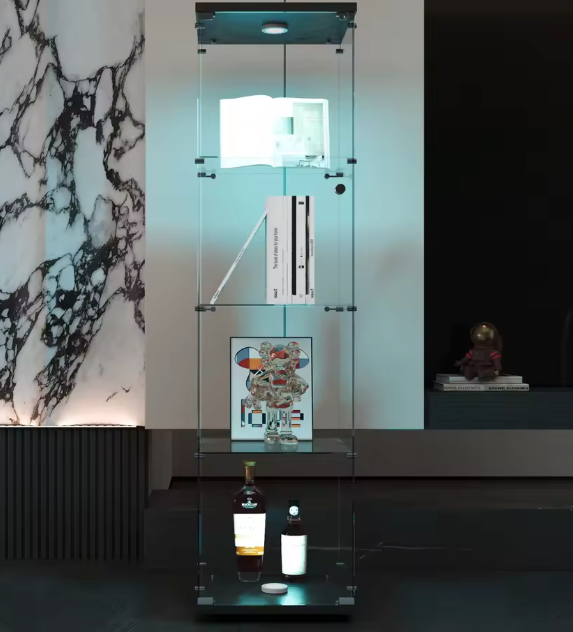 Glazen Vitrinekast met LED – 4-Laags Displaykast