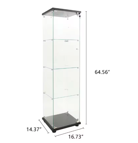 Glazen Vitrinekast met LED – 4-Laags Displaykast