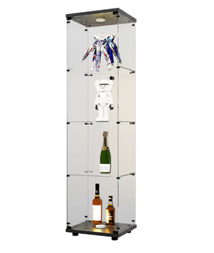 Glazen Vitrinekast met LED – 4-Laags Displaykast