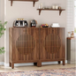 Landelijk Sideboard met Lameldeuren – 5-Laags Houten Opbergkast