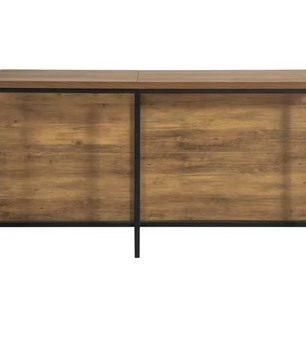 Industrieel Keukeneiland met Opbergruimte – Vrijstaand MDF en Metaal 170×89×60 cm