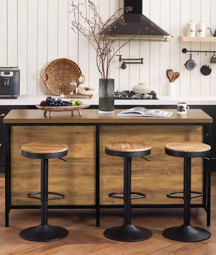 Industrieel Keukeneiland met Opbergruimte – Vrijstaand MDF en Metaal 170×89×60 cm