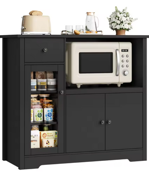 Hoge Keukenkast met Werkblad en Opbergruimte – 3 Deuren, 1 Lade