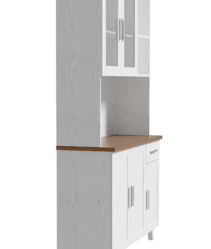 Grote Houten Opbergkast met Glazen Deuren en Lades – 190 cm