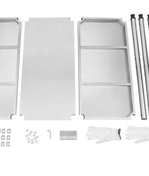 3-laags RVS Keukenrek – Vrijstaand Opbergrek 80×80×40 cm, Stevig en Ruimtebesparend