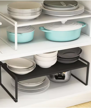 Uitschuifbaar Keukenrek – Verstelbaar Opbergrek voor Kast en Aanrecht, Ruimtebesparend en Stevig