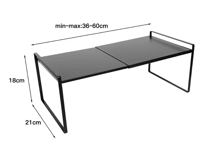 Uitschuifbaar Keukenrek – Verstelbaar Opbergrek voor Kast en Aanrecht, Ruimtebesparend en Stevig