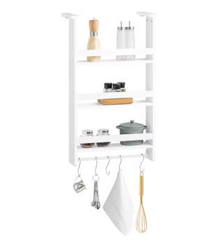 Hangkast Keukenrek met 3 Planken en Haakjes – Voor Koelkast en Deur