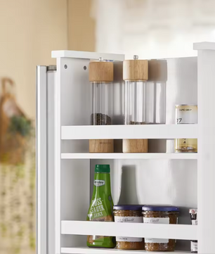 Hangkast Keukenrek met 3 Planken en Haakjes – Voor Koelkast en Deur