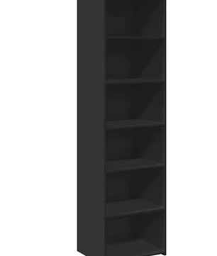 Stijlvol Hoog Highboard – Zwarte Opbergkast van Houtmateriaal, Modern Design