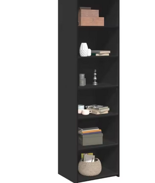 Stijlvol Hoog Highboard – Zwarte Opbergkast van Houtmateriaal, Modern Design