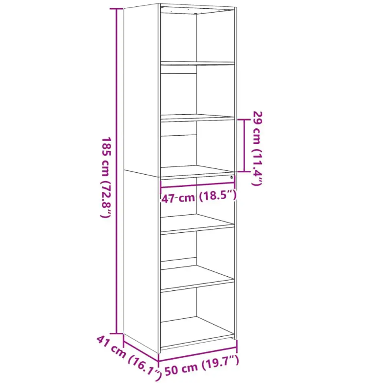 Stijlvol Hoog Highboard – Zwarte Opbergkast van Houtmateriaal, Modern Design