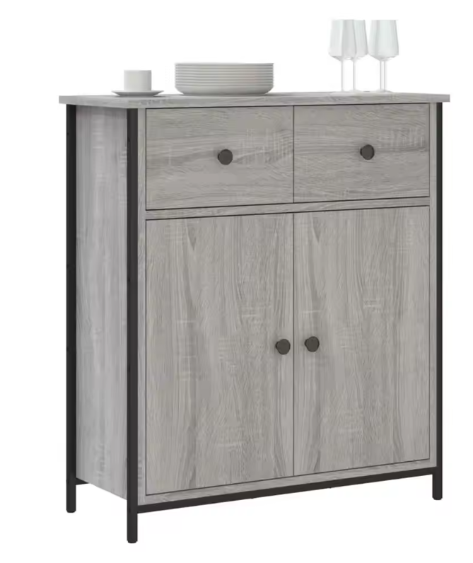 Moderne Minimalistische Opbergkast – 70×30×80 cm, Houten Sideboard met Verstelbare Voeten