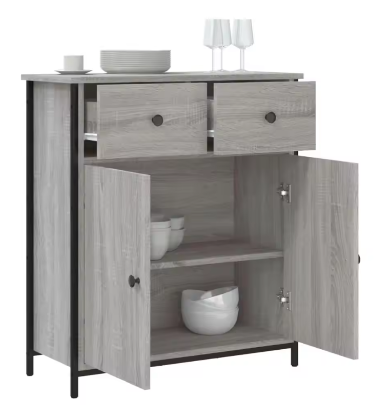 Moderne Minimalistische Opbergkast – 70×30×80 cm, Houten Sideboard met Verstelbare Voeten