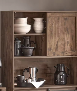 Vintage Keukenkast met Schuifdeuren – Hoge Opbergkast 80×170×34 cm