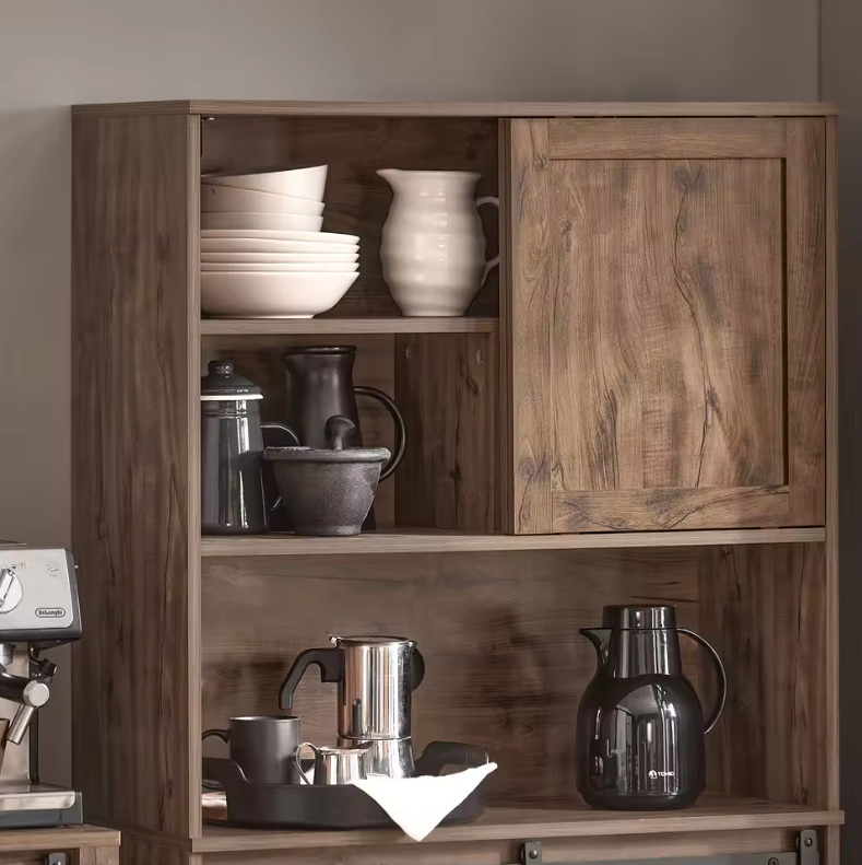 Vintage Keukenkast met Schuifdeuren – Hoge Opbergkast 80×170×34 cm