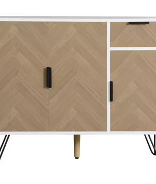 Modern Buffetkast met Lade – Opbergkast met 3 Deuren, 90×30×71.5 cm