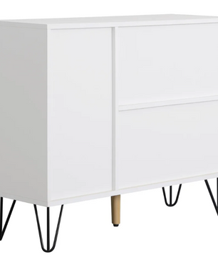 Modern Buffetkast met Lade – Opbergkast met 3 Deuren, 90×30×71.5 cm