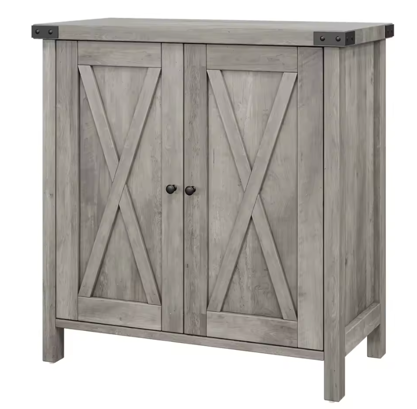 2-Deurs Farmhouse Buffetkast – Opbergkast met Verstelbare Planken, 40×76×80 cm