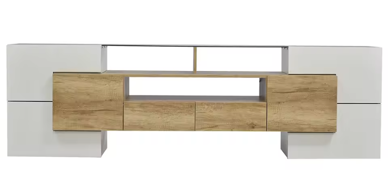 Modern Hoogglans TV-Lowboard – Kast met LED-Verlichting, 200 cm